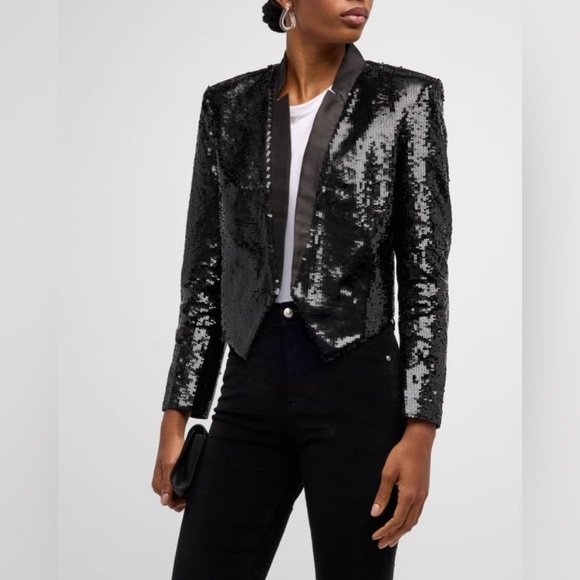 Veronica Beard Delony Cropped Jacket in Black - Picture 4 of 10